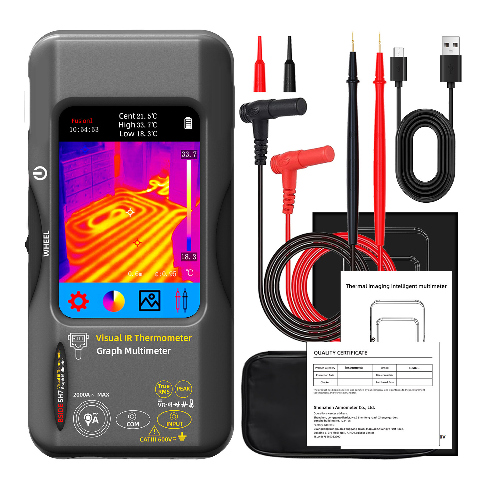 Nf 521 Thermal Imaging Camera - SH7 터치 열화상 멀티미터 IR 카메라