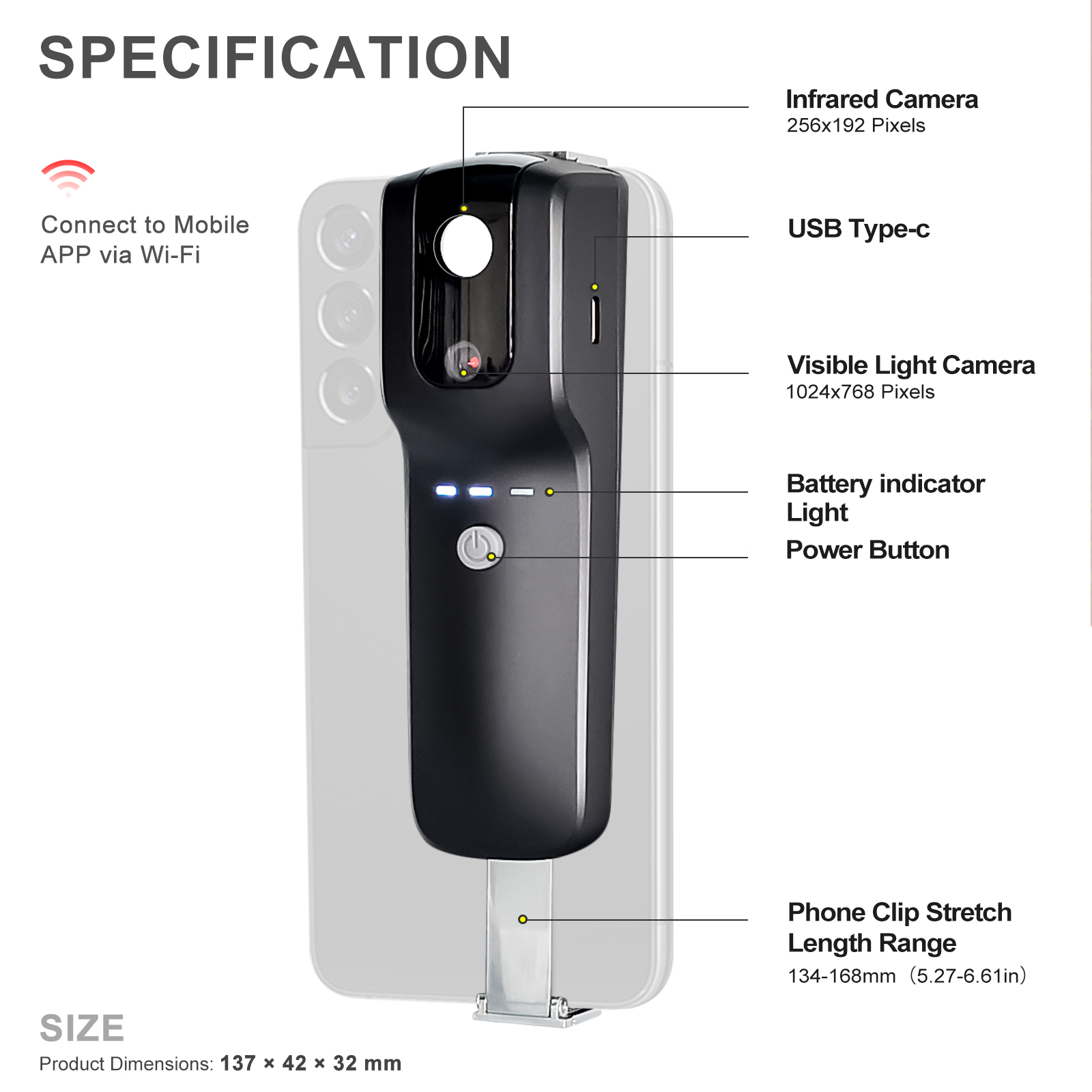 HP951A 256x192 와이파이 열화상 카메라, 휴 - Thermal Imaging Camera 256X192 리뷰 및 가격